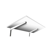 Mesa Dobravel Branca 1,5x40x60cm com Suporte Branco Prat-K Mesa Dobravel Branca 1,5x40x60cm com Suporte Branco Prat-K