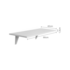 Mesa Dobrável Branca 1,5x40x90cm com Suporte Branco Prat-K
