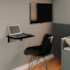 Mesa Dobrável em MDP com Suporte 15mm 50x40cm Preto Multivisão