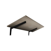 Mesa Dobrável Nogueira 1,5x40x60cm com Suporte Preto Prat-K Mesa Dobrável Nogueira 1,5x40x60cm com Suporte Preto Prat-K