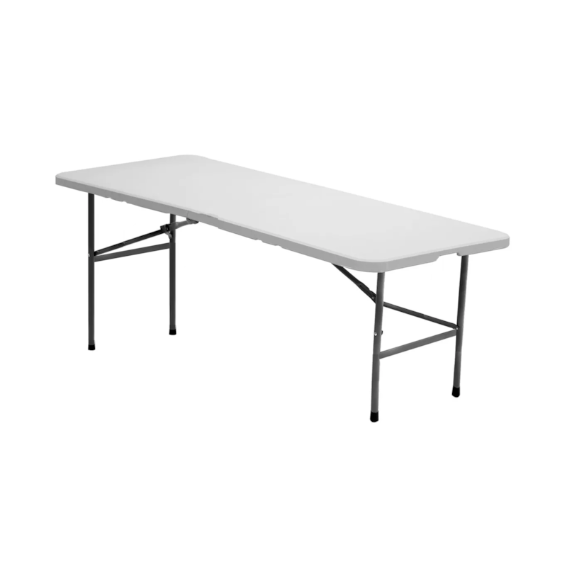 Mesa Dobrável Portátil 122cm Branco Casa Ok