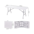 Mesa Dobrável Portátil 180cm Branco Casa Ok
