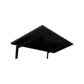 Mesa Dobrável Preta 1,5x40x60cm com Suporte Preto Prat-K