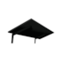 Mesa Dobrável Preta 1,5x40x60cm com Suporte Preto Prat-K