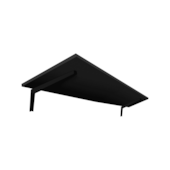Mesa Dobrável Preta 1,5x40x90cm com Suporte Preto Prat-K