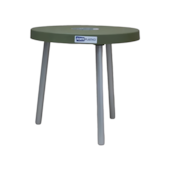 Mesa Lateral 60cm com Pé em Alumínio Verde Forte Plástico