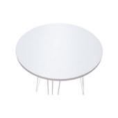 Mesa Lateral Tripe Alta Ø53,5cm Branco DiCarlo