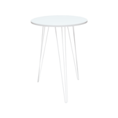 Mesa Lateral Tripe Alta Ø53,5cm Branco DiCarlo