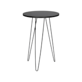 Mesa Lateral Tripé Alta Ø53,5cm Preto DiCarlo