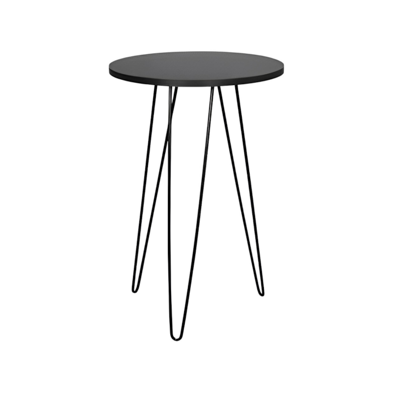 Mesa Lateral Tripé Alta Ø53,5cm Preto DiCarlo