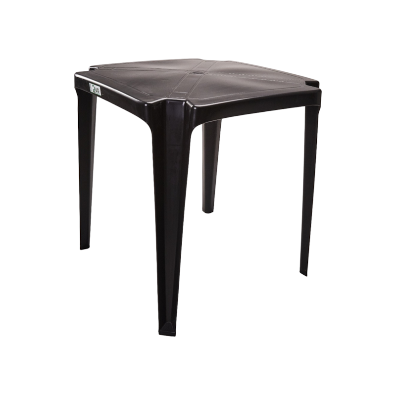 Mesa Plástica Preta Duoplastic