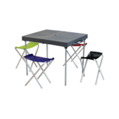 Mesa Prática com 4 Banquetas Coloridas Botafogo