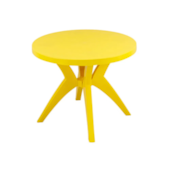 Mesa Redonda Deluxe Amarela Forte Plástico Mesa Redonda Deluxe Amarela Forte Plástico