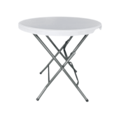 Mesa Redonda Dobrável 80cm Branca PTUH2511008 Casa Ok