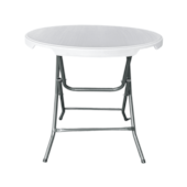 Mesa Redonda Dobrável 80cm Branca PTUH2511008 Casa Ok