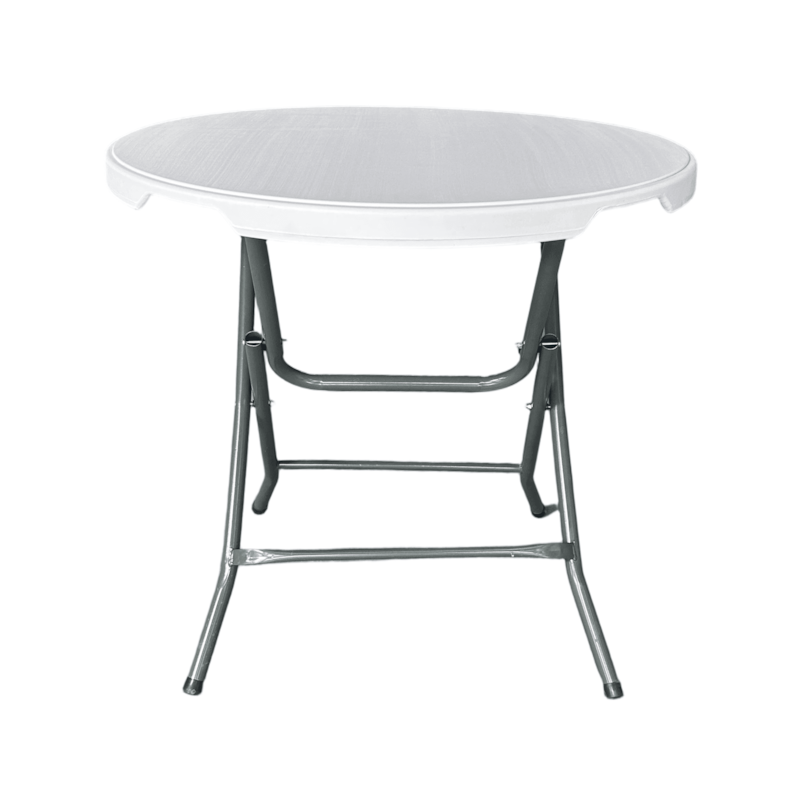 Mesa Redonda Dobrável 80cm Branca PTUH2511008 Casa Ok