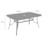 Mesa Retangular Kingston 150x90x71cm Casa OK