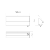 Mictório Coletivo de Parede 120cm Docol