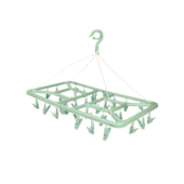 Mini Varal Retangular Dobrável 32 Prendedores Mor (Cores Sortidas)