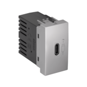 Módulo Carregador USB Tipo C 2.1A Alumínio Fosco 30/35 Simon