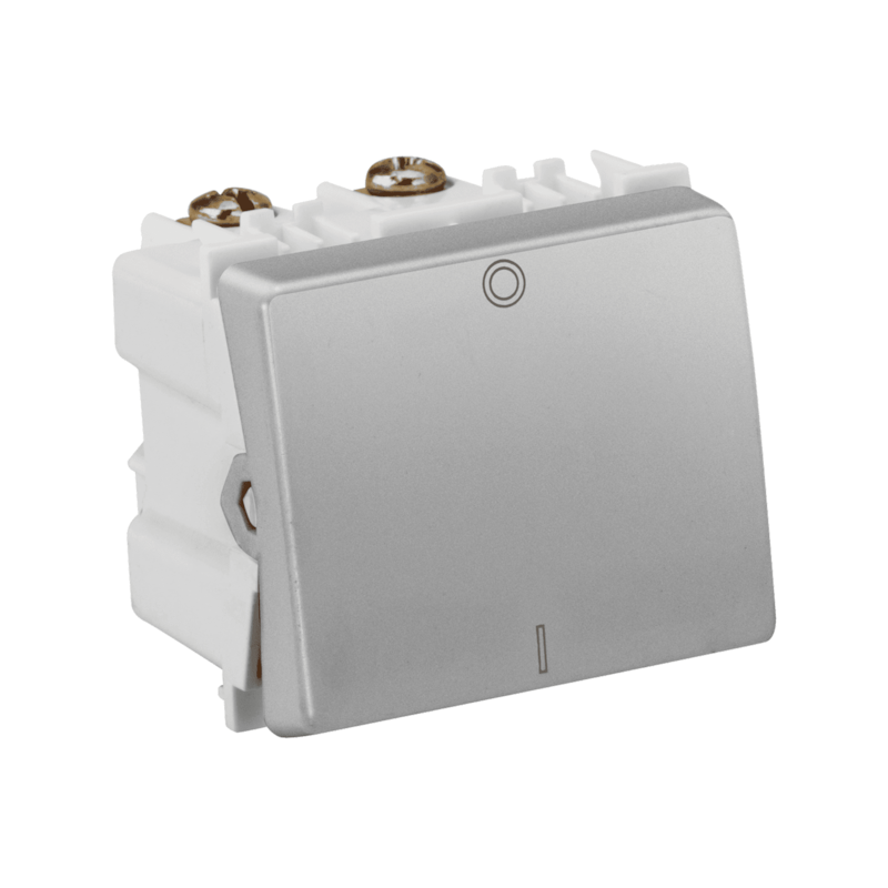 Módulo Interruptor Bipolar Simples 25A Alumínio Fosco 30/35 Simon