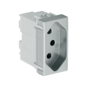 Módulo Tomada 2P+T 10A Alumínio Fosco 30/35 Simon