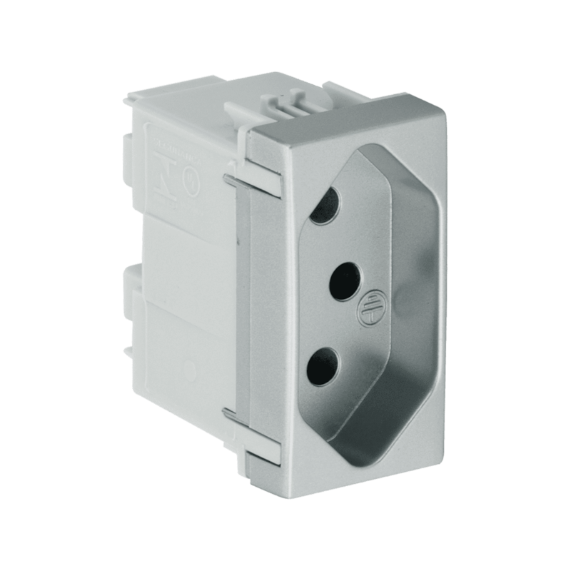 Módulo Tomada 2P+T 20A Alumínio Fosco 30/35 Simon