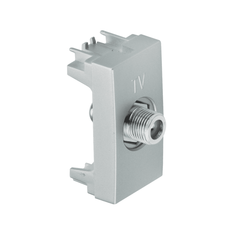 Módulo Tomada Coaxial TV Alumínio Fosco 30/35 Simon