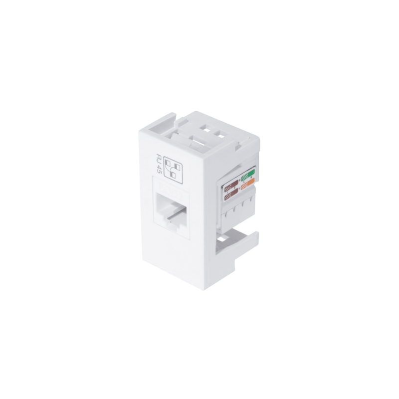 Módulo Tomada RJ45 8 Vias CAT.6E Branco Fame
