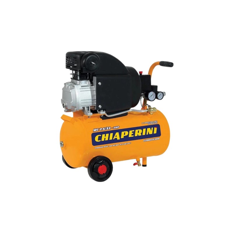 Motocompressor de ar 21 litros 2HP -MC 7.6 / 21 Chiaperini