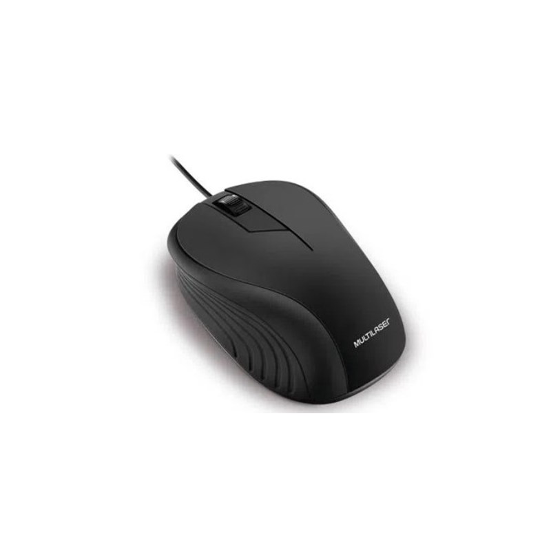 Mouse Preto com Fio USB MO222 Multilaser