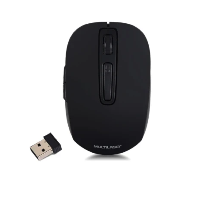 Mouse sem Fio 2.4GHZ Litio Preto Multilaser