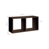 Nicho Duplo 56x28x20cm Tabaco Prat-K