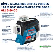  Nível a Laser GLL 3-80 CG 360º Verde Bluetooth Bosch