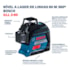 Nível a laser GLL 3-80 linhas 360º Bosch 