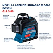 Nível a laser GLL 3-80 linhas 360º Bosch 