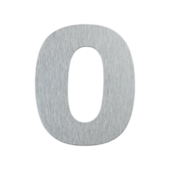 Número 0 para Casa Escovado 12,5cm com Adesivo Primafer Número 0 para Casa Escovado 12,5cm com Adesivo Primafer