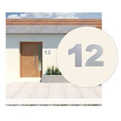 Número 1 para Casa Escovado 12,5cm com Adesivo Primafer