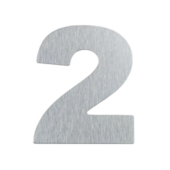 Número 2 para Casa Escovado 12,5cm com Adesivo Primafer Número 2 para Casa Escovado 12,5cm com Adesivo Primafer