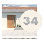 Número 3 para Casa Escovado 12,5cm com Adesivo Primafer