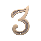 Número 3 para Residência 12cm União Mundial Número 3 para Residência 12cm União Mundial