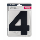 Número 4 P/Casa Adesivo Preto Primafer Número 4 P/Casa Adesivo Preto Primafer