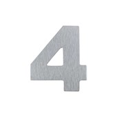 Número 4 para Casa Escovado 6cm com Adesivo Primafer
