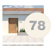 Número 7 para Casa Escovado 12,5cm com Adesivo Primafer