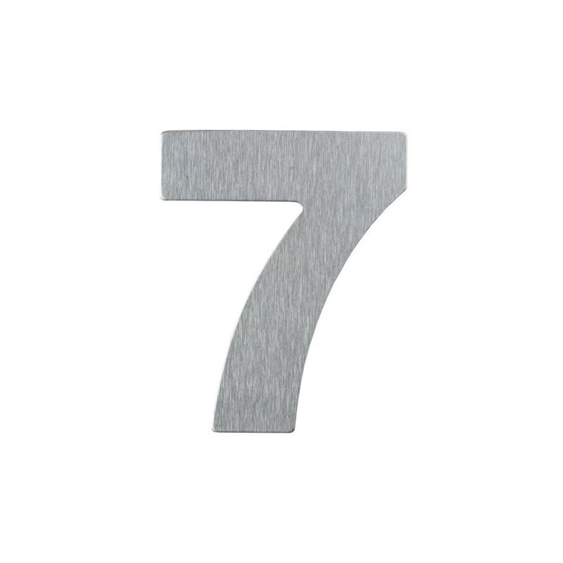 Número 7 para Casa Escovado 6cm com Adesivo Primafer