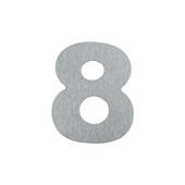 Número 8 para Casa Escovado 6cm com Adesivo Primafer
