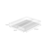 Organizador de Gaveta Clear 37,5x30x5,6cm Ou