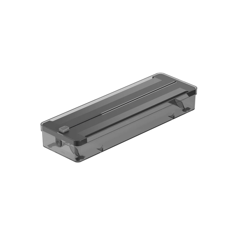 Organizador de Rolos Duplo Clear Preto Fechado Ou