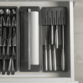 Organizador de Rolos Duplo Clear Preto Fechado Ou