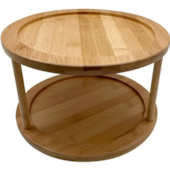 Organizador Giratório de Bambu 2 Andares Oikos Organizador Giratório de Bambu 2 Andares Oikos